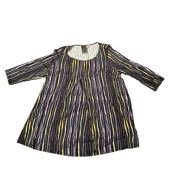 Plus Sz Avenue size 20 multi colored quarter sleeve tunic. - Picture 1 of 3